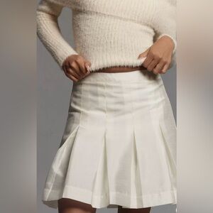 MAEVE PLEATED TAFFETA MINI SKIRT NWT